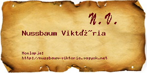 Nussbaum Viktória névjegykártya